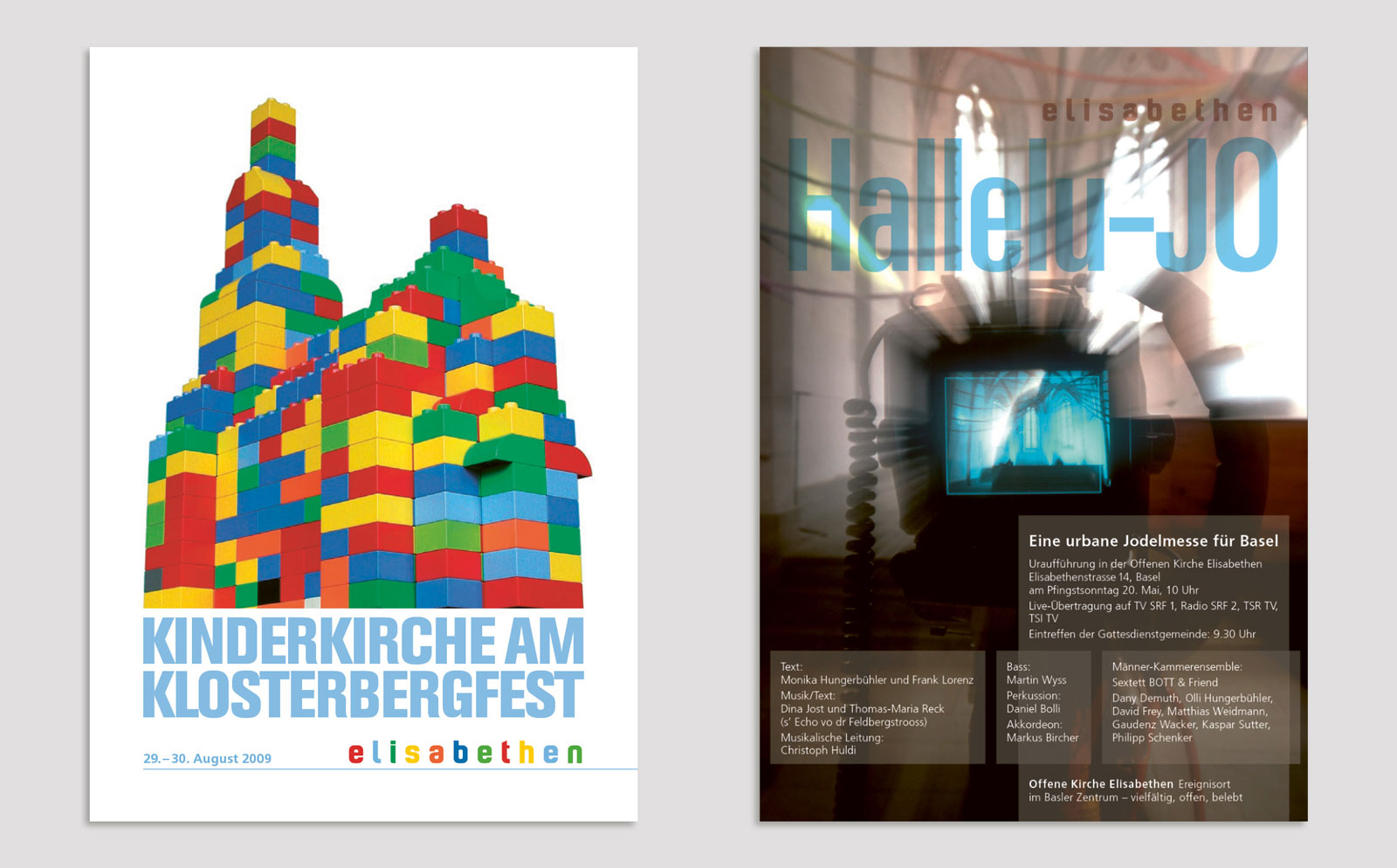 Gestaltung von Plakat und Flyer für die Offene Kirche Elisabethen